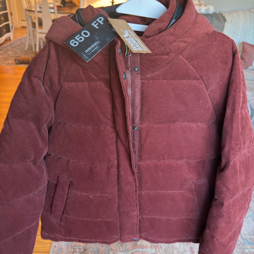 Burgundy Puffer Jacket